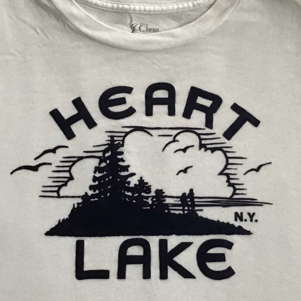J Crew Heart Lake Graphic Tee Sz XS